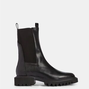 All Saints Hallie Black Leather Boots